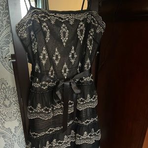 Strapless Lace black and tan dress, BCBG MaxAzria, sz4